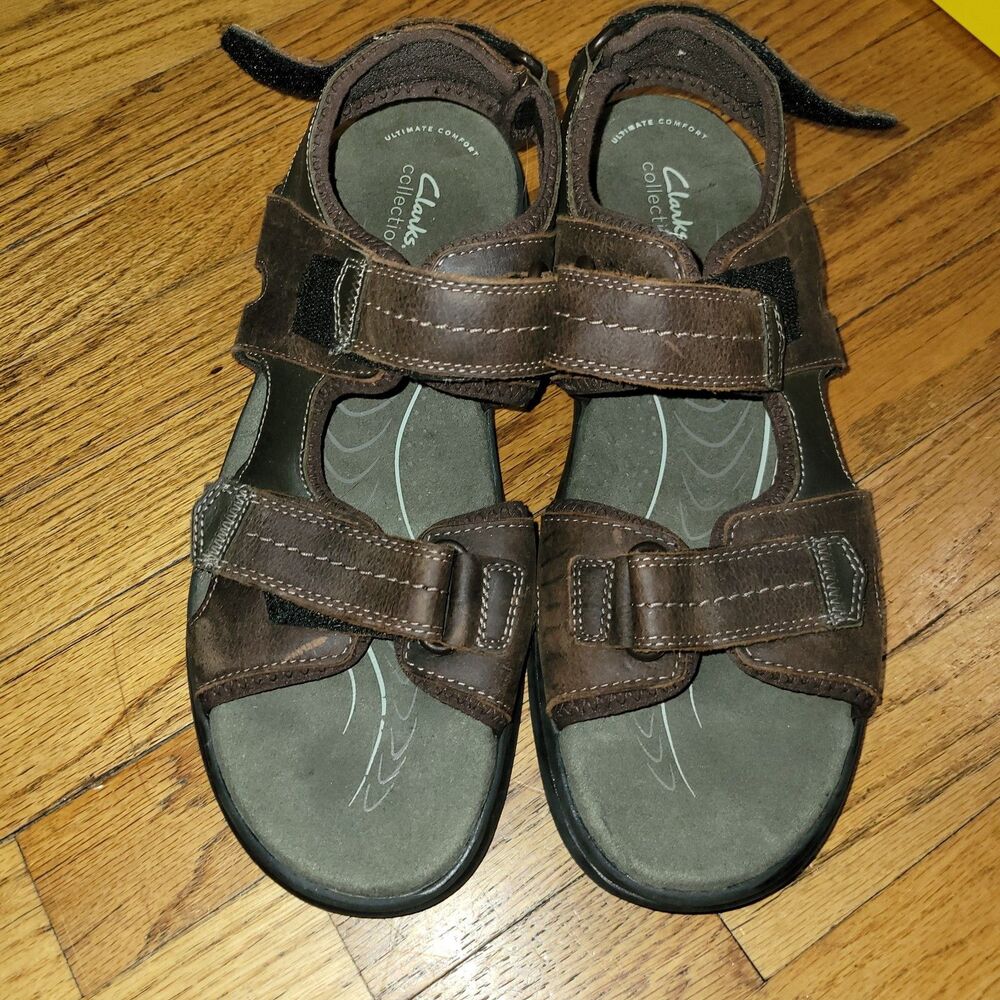 Mens Clarks Ultimate Comfort Adjustable Sandals 'Hapsford Trail' size 11 hike